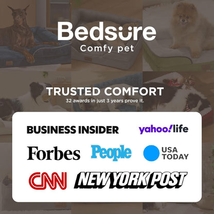 Orthopedic Dog Bed Medium Size Dogs - Washable Medium Dog Cat Bed Waterproof, Comfort Pet Couch Sofa with Washable Removable Cover, Pets Bed with Nonskid Bottom, Grey, 28"